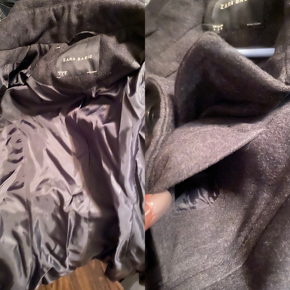 Zara Basic Wool Blend Short Coat - image 6